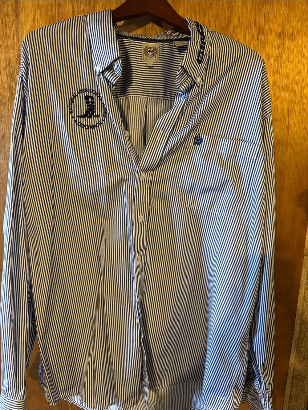 Cinch Blue and White Striped Button-Down Shirt